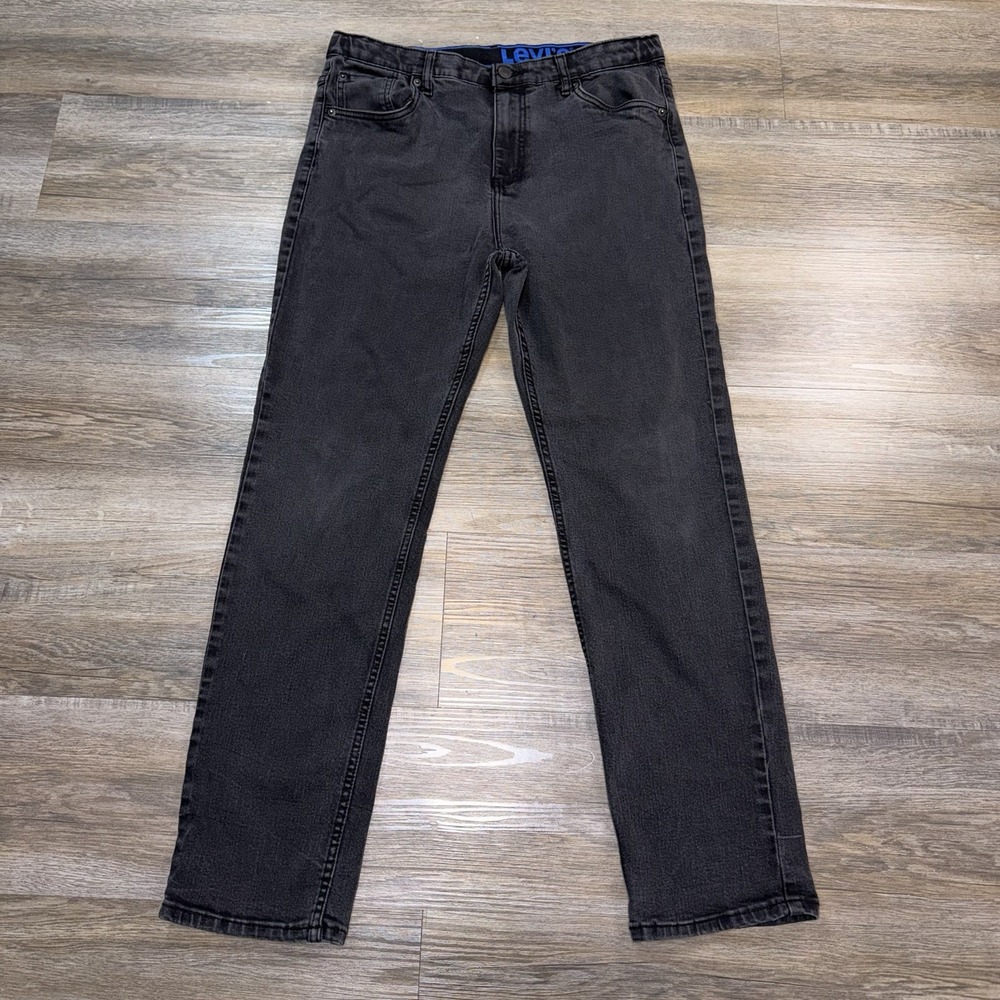 Levi's 502 Boys Jeans 16 Husky W34 x L30 Black Wash 14+ Years Old